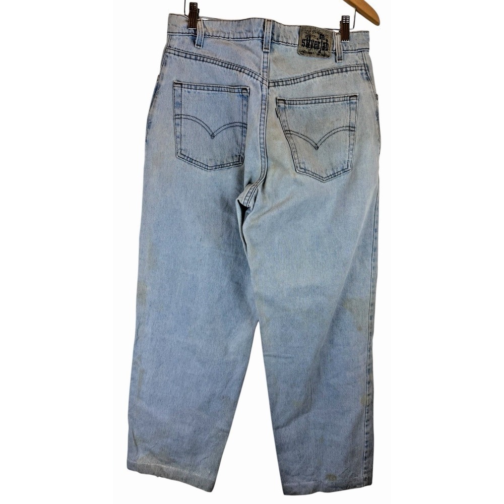 Levis SilverTab LOOSE Vintage Denim Blue Jeans Men's 33x36* Made in USA 90s Punk - Picture 2 of 15